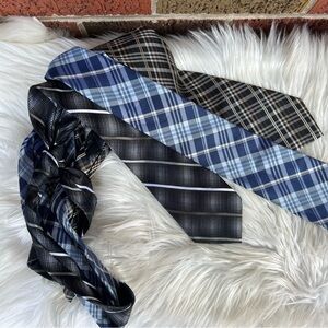 Lot of 3 Plaid Men’s Ties Mixed Brands
